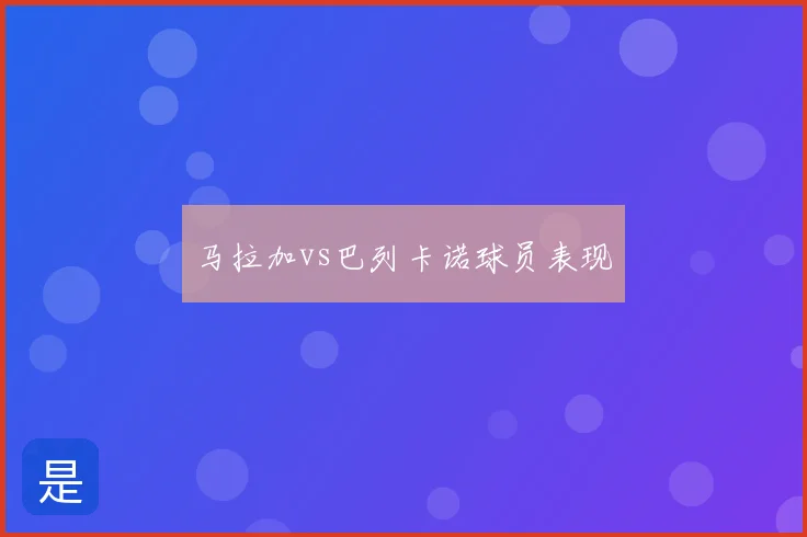 马拉加vs巴列卡诺球员表现